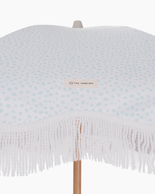 Classy Beach Umbrella - Sky Blue Dots