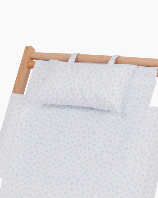 Classy Beach Chair - Sky Blue Dots