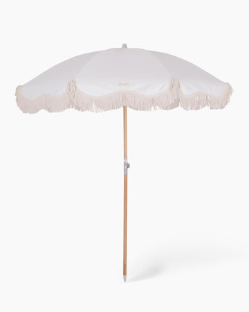 Classy Beach Umbrella - Vintage White