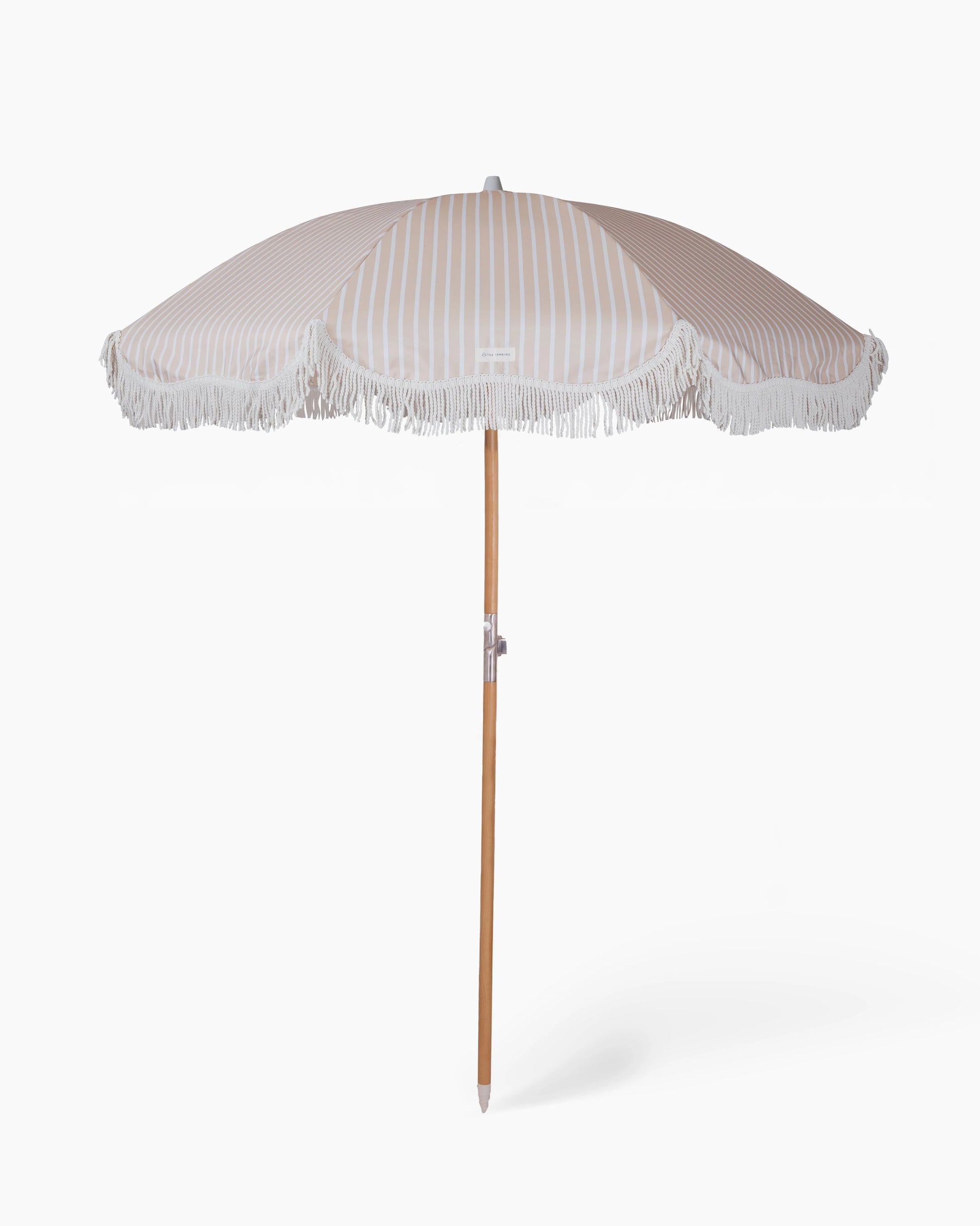 beige and white striped patio umbrella Safavieh Athens Inside Out 9Ft Crank Outdoor Auto Tilt 106.31 inches high x 118.11 inches wide x 78.74 inches deep 10' Round Sunbrella Range Dune