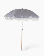 Classy Beach Umbrella - Black & White Stripe