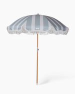 Classy Beach Umbrella - Sage Stripes